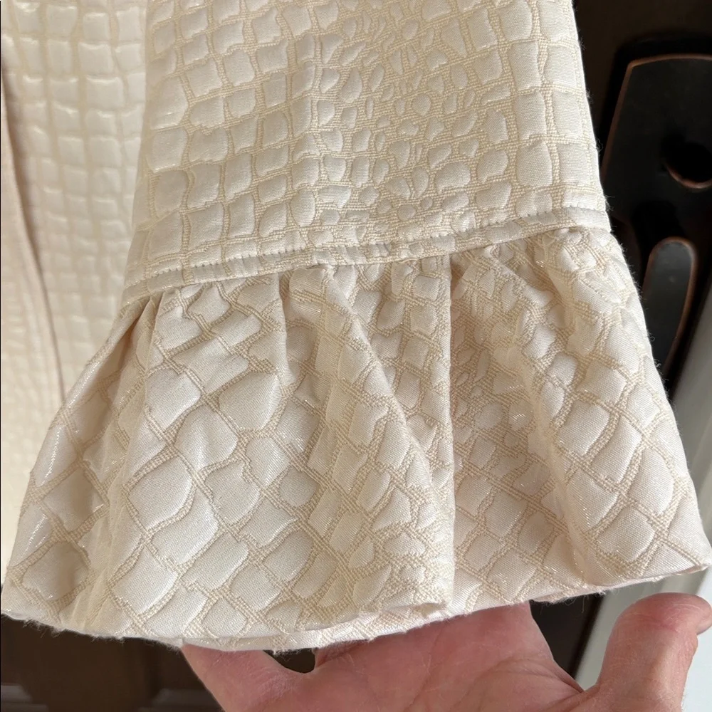 EUC Ali Miles A-Line Button Front Jacket Top Ivory Size Small - Picture 5 of 8